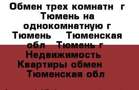 Обмен трех-комнатн. г.Тюмень на однокомнатную г.Тюмень  - Тюменская обл., Тюмень г. Недвижимость » Квартиры обмен   . Тюменская обл.